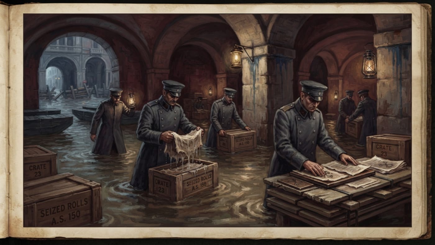 Drowning of Lombardy — Drowning of Lombardy, rendered as oil-painting.