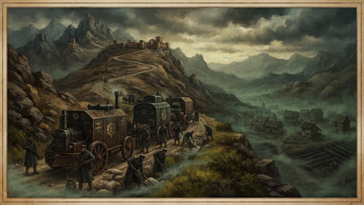 Eastern Corridors — Eastern Corridors, rendered as oil-painting.