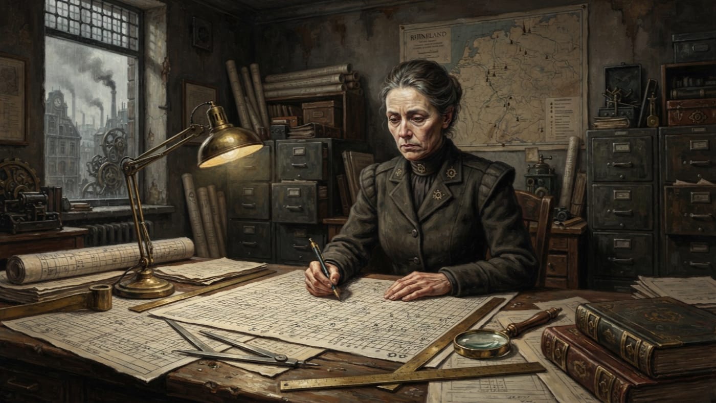 Surveyor First-Class Edda Grieve — Surveyor First-Class Edda Grieve, rendered as oil-painting.