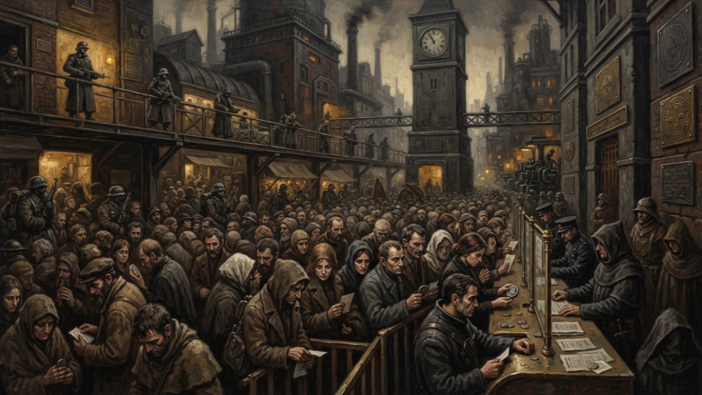 Face Theft Crisis of A.S. 199–201 — Face Theft Crisis of A.S. 199–201, rendered as oil-painting.