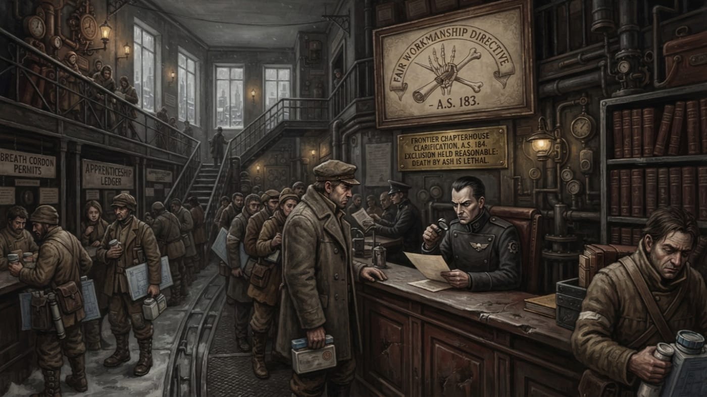 Fair Workmanship Directive — Fair Workmanship Directive, rendered as oil-painting.