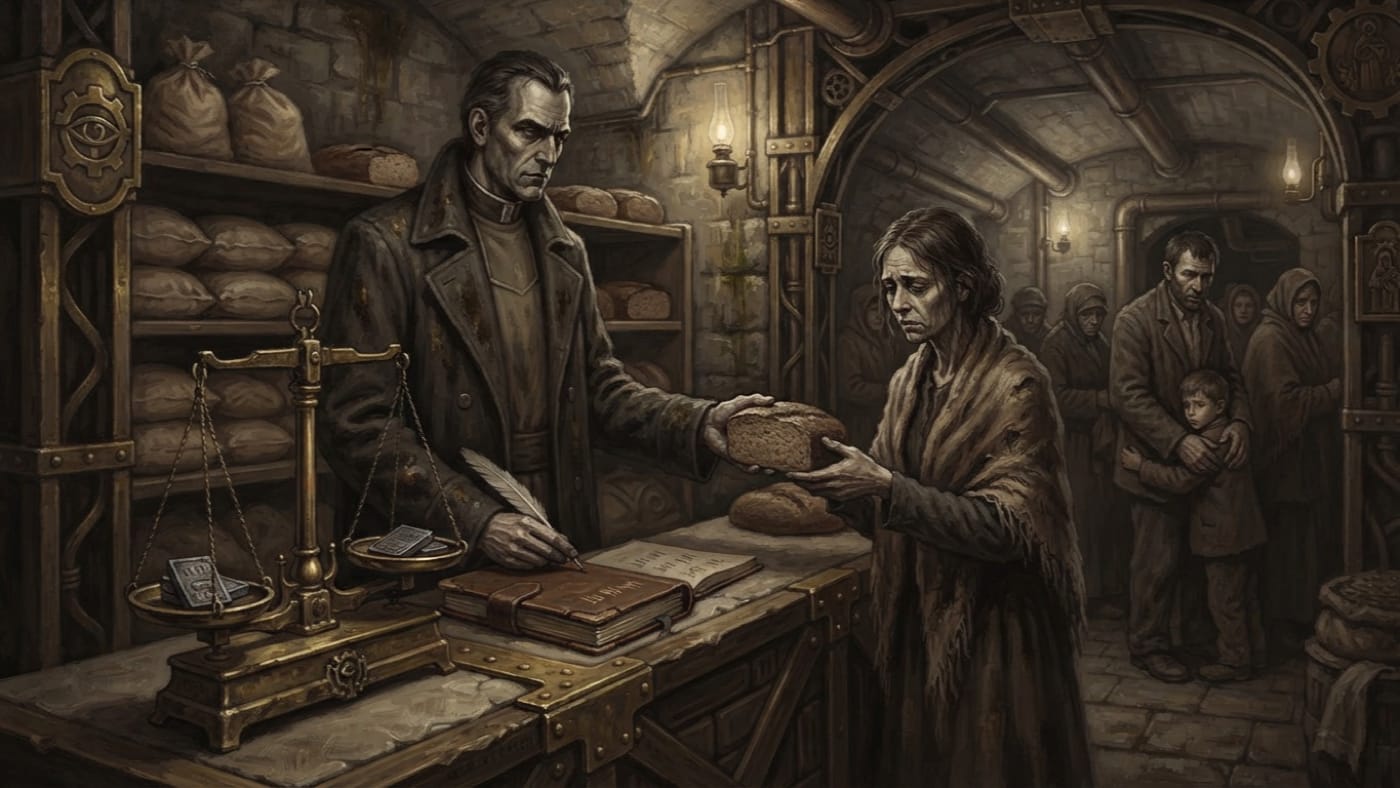 Famine Interest — Famine Interest, rendered as oil-painting.