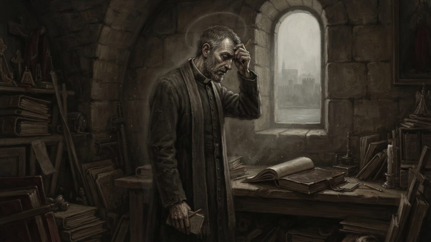 Father Anselm Gries — Father Anselm Gries, rendered as oil-painting.