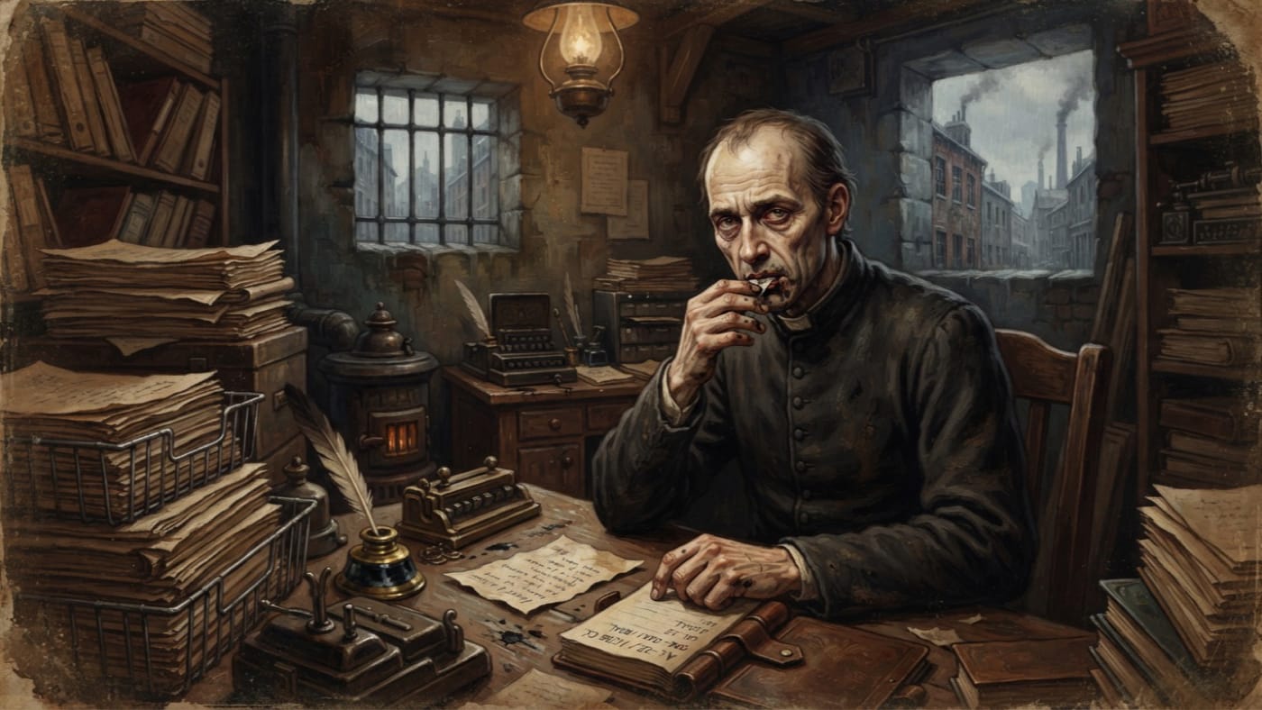 Father Grauss — Father Grauss, rendered as oil-painting.