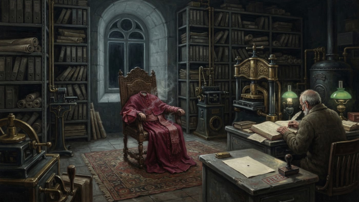 Empty Throne Affair — Empty Throne Affair, rendered as oil-painting.