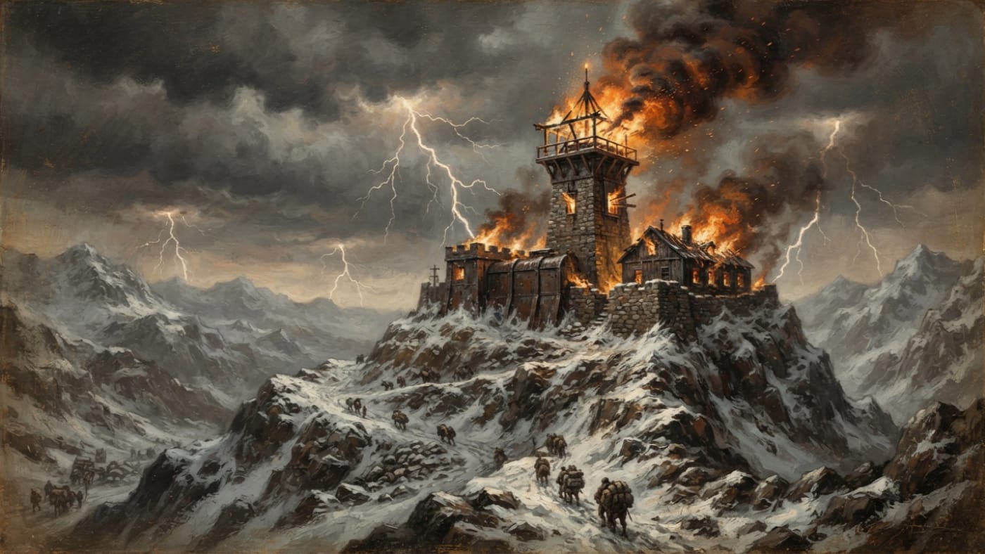 First Light — First Light, rendered as oil-painting.