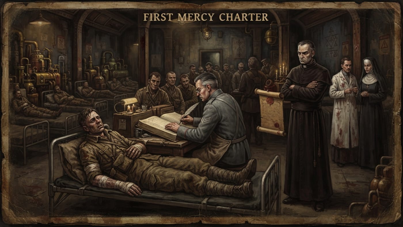 First Mercy Charter — First Mercy Charter, rendered as oil-painting.