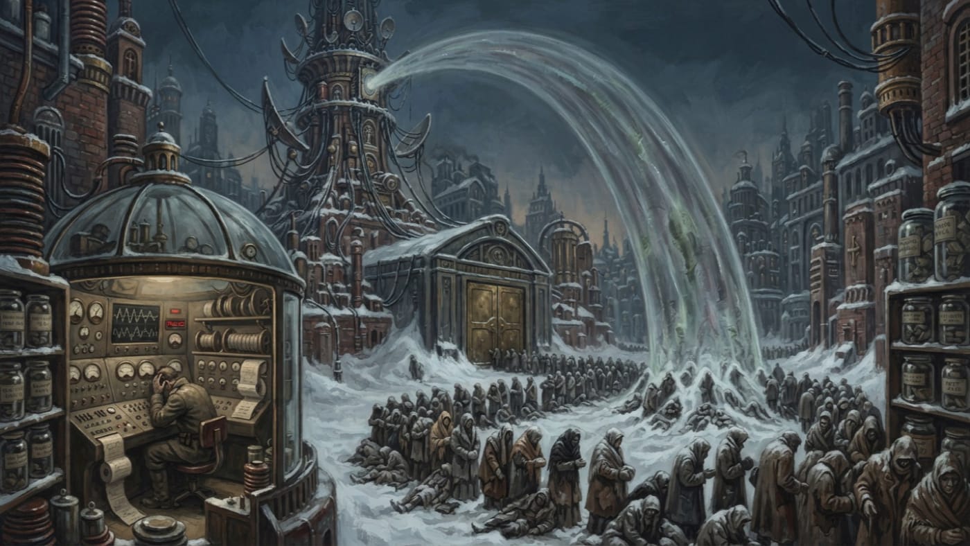 First Unhymn Winter — First Unhymn Winter, rendered as oil-painting.