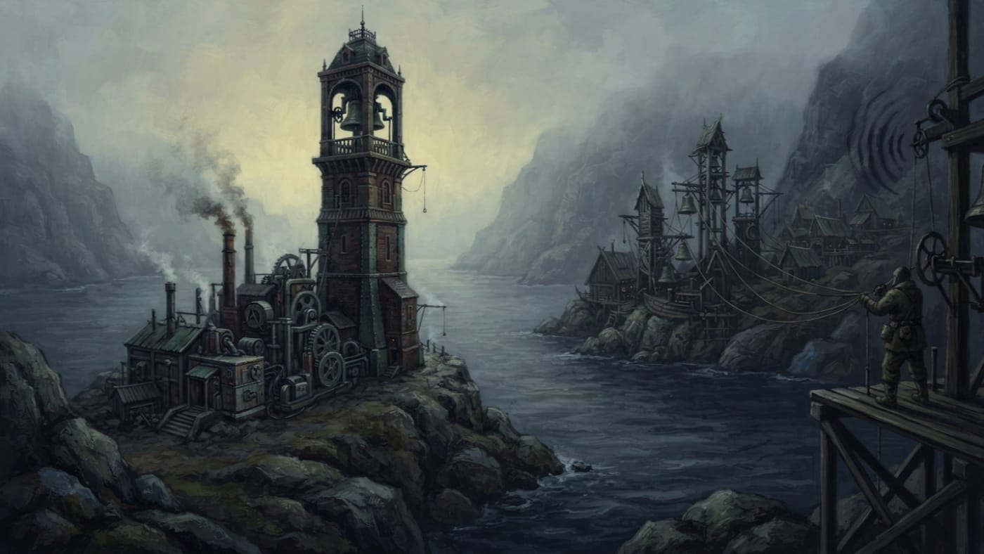 Fjord-Bells of Scandinavia — Fjord-Bells of Scandinavia, rendered as oil-painting.