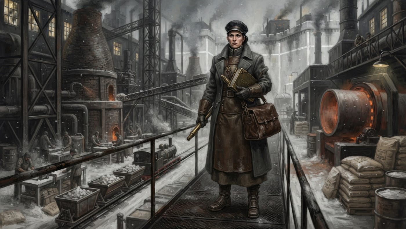 Forewoman Rute — Forewoman Rute, rendered as oil-painting.