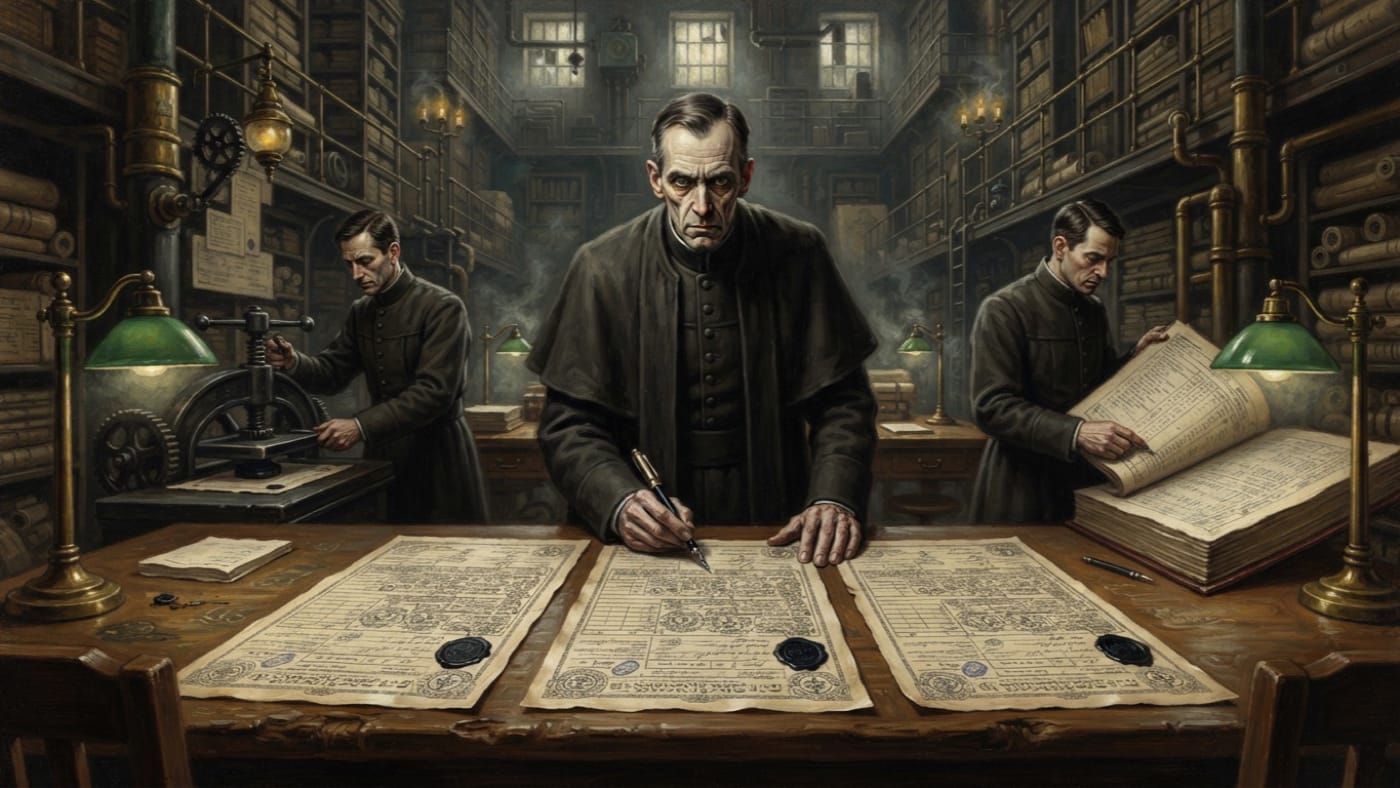 Form 77-D — Form 77-D, rendered as oil-painting.