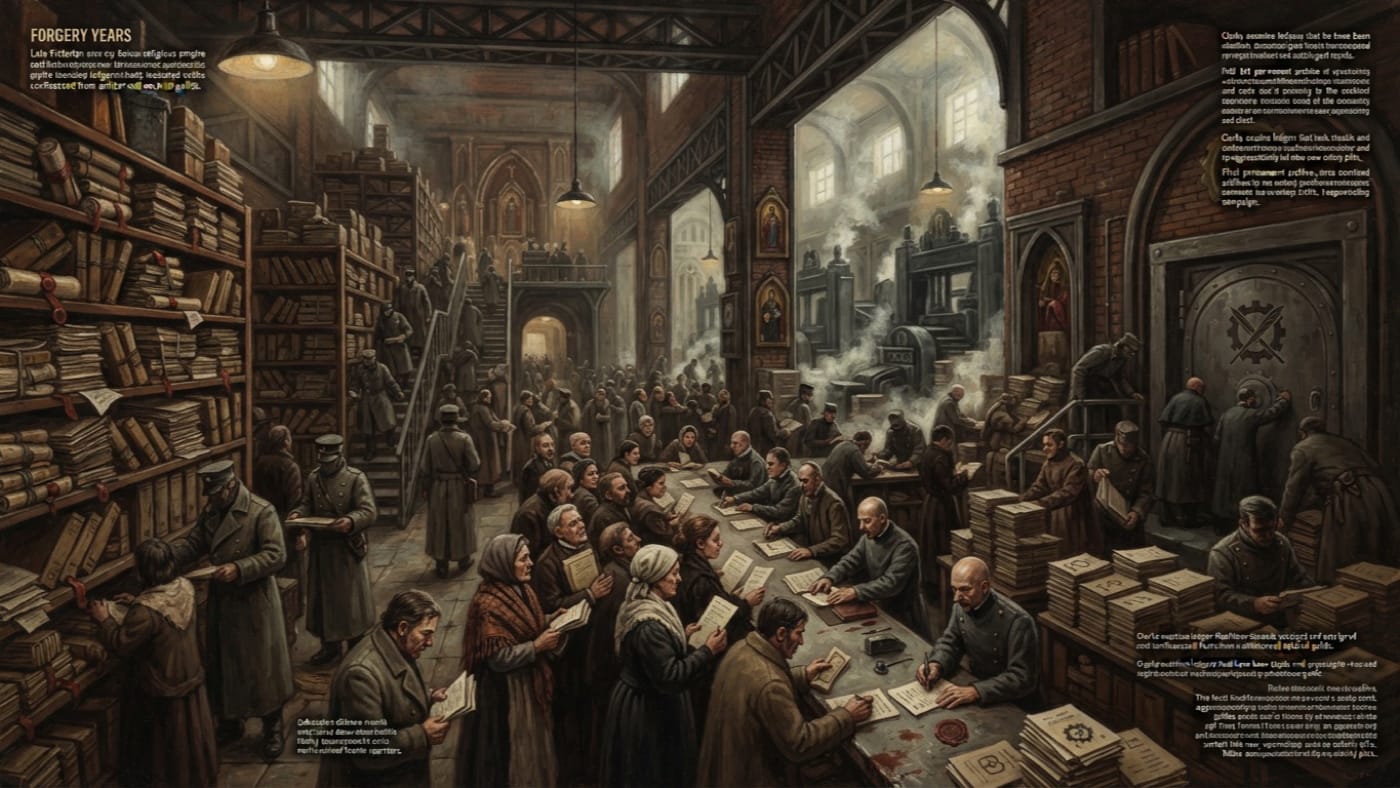 Forgery Years — Forgery Years, rendered as oil-painting.