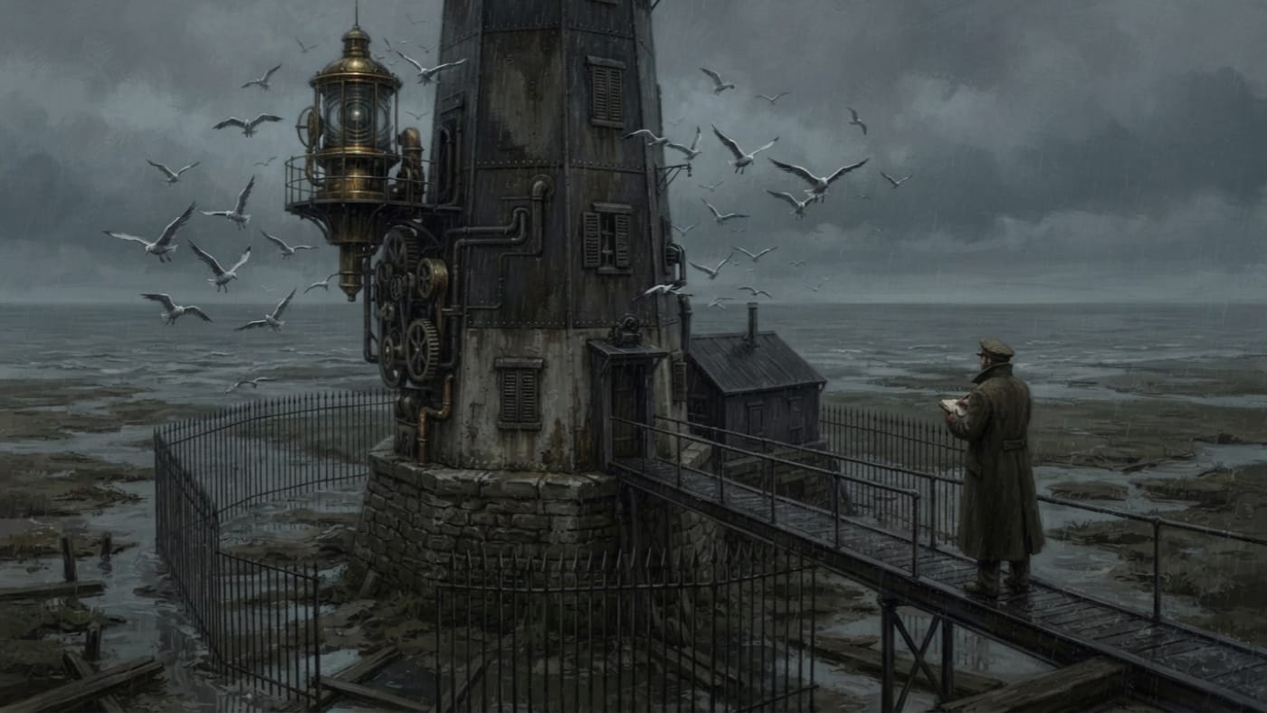 Frisian Lighthouse — Frisian Lighthouse, rendered as oil-painting.