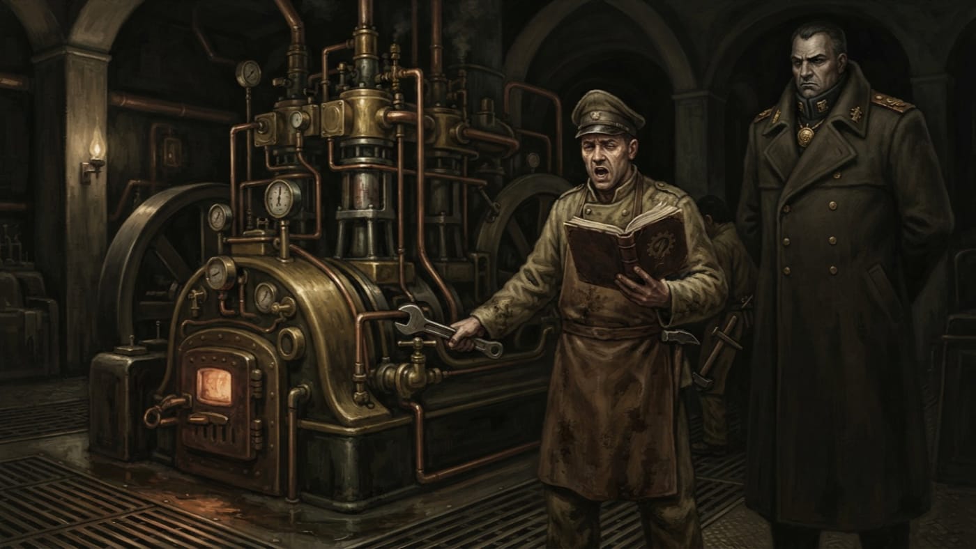 Furnace Choir Reforms — Furnace Choir Reforms, rendered as oil-painting.