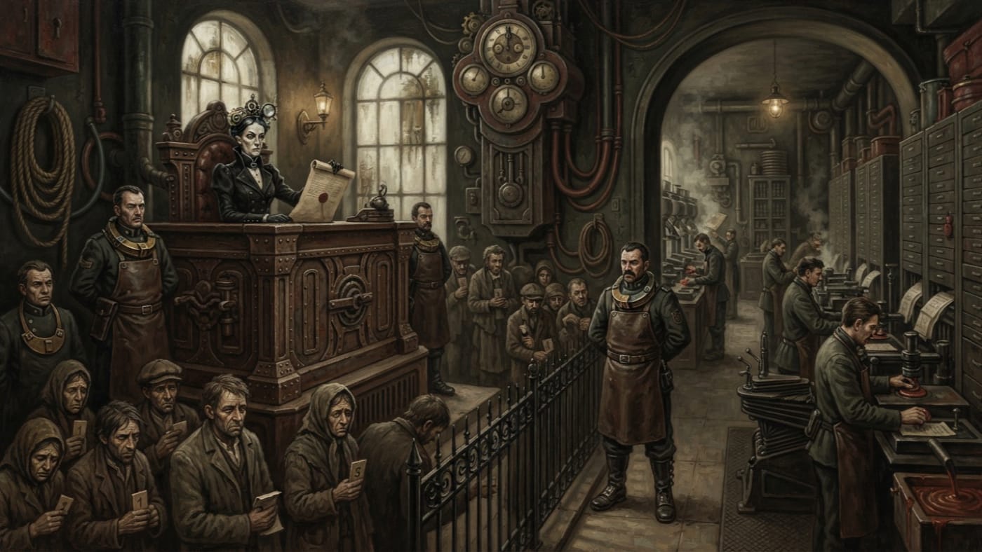 Gate Nine Court — Gate Nine Court, rendered as oil-painting.