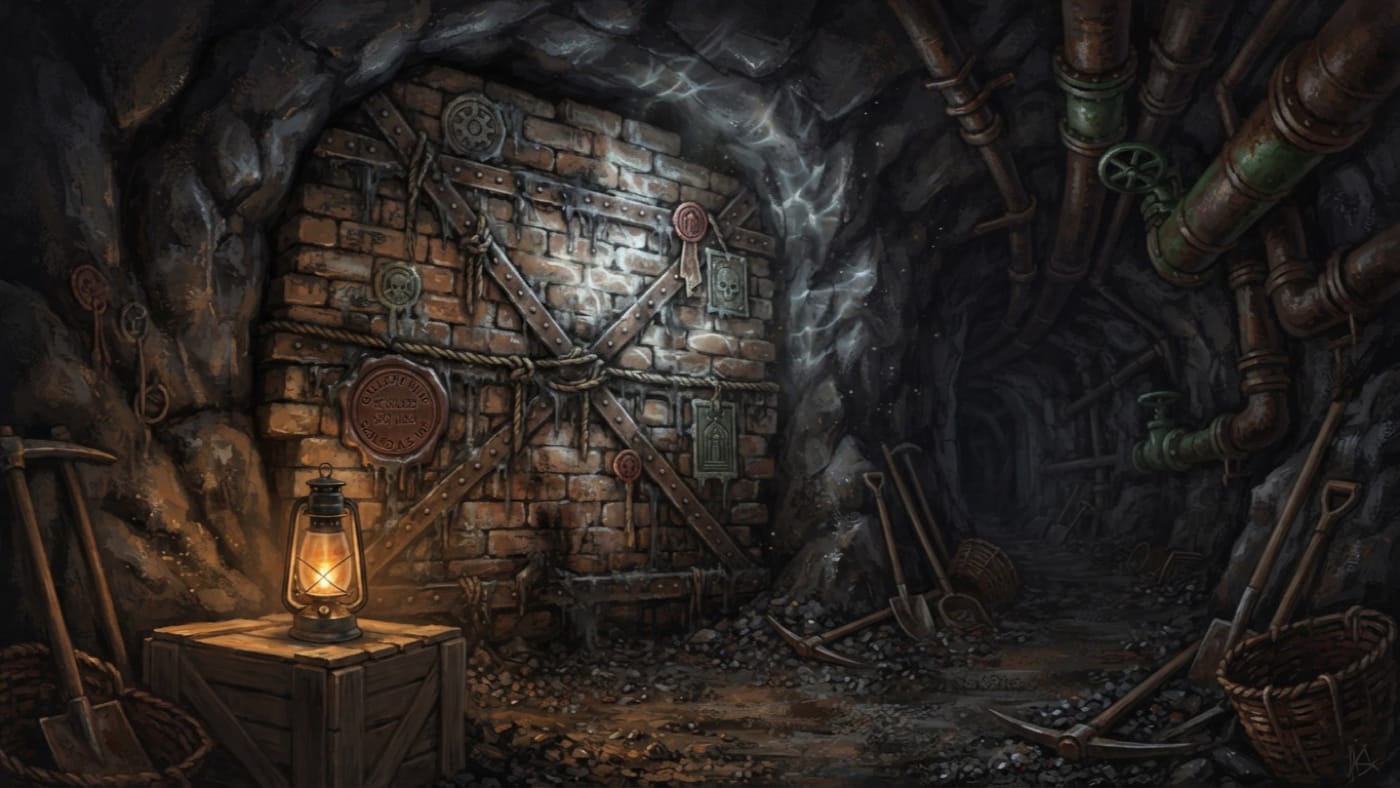 Gallery Nine of Saint-Helm’s Cut — Gallery Nine of Saint-Helm’s Cut, rendered as oil-painting.