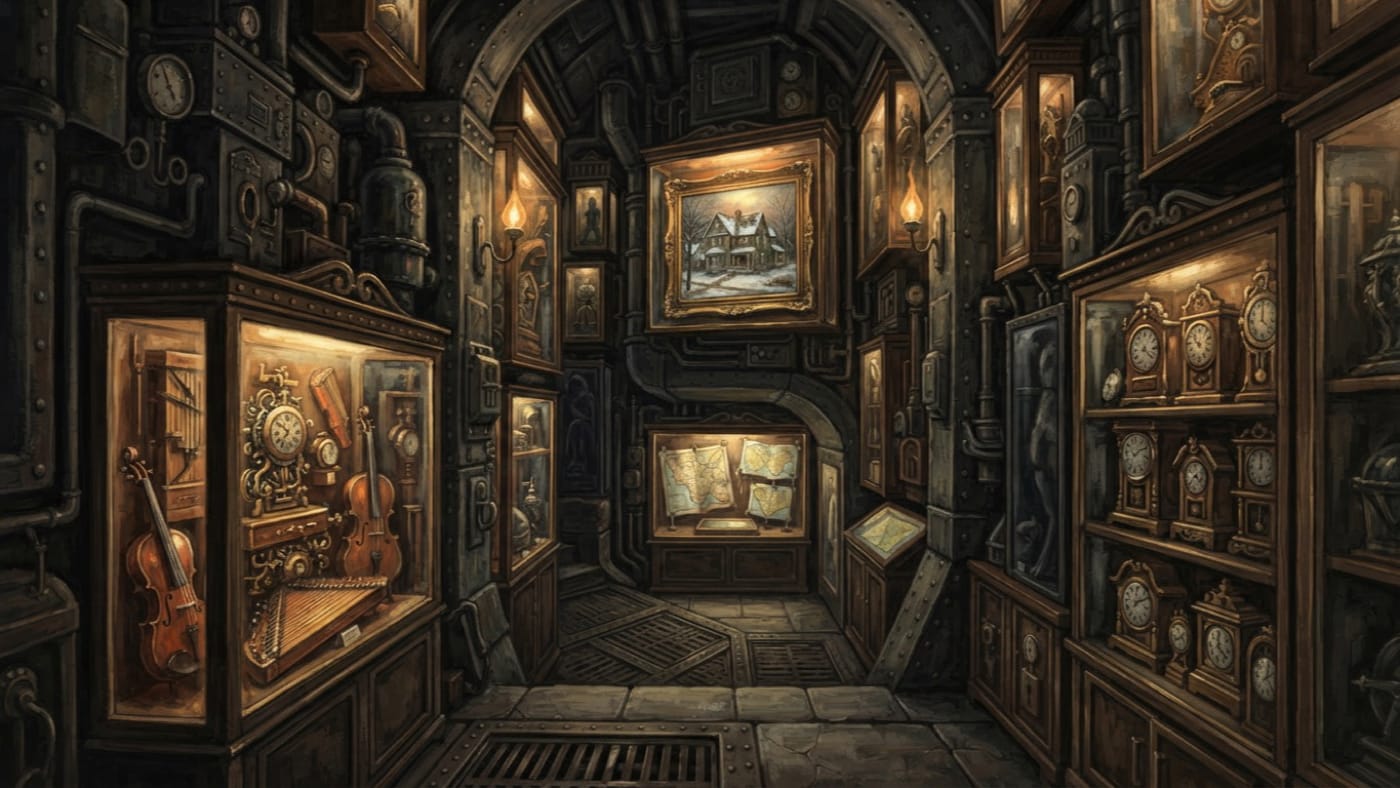Gallery of Rarities — Gallery of Rarities, rendered as oil-painting.