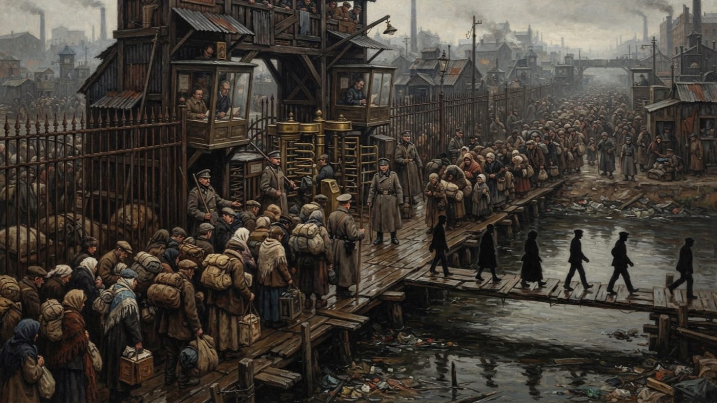 Gate Two Bridge Pinch — Gate Two Bridge Pinch, rendered as oil-painting.