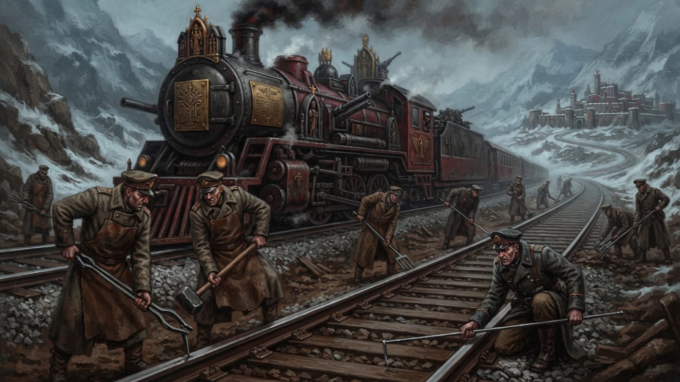 Gauge Standardization Decree of A.S. 136 — Gauge Standardization Decree of A.S. 136, rendered as oil-painting.