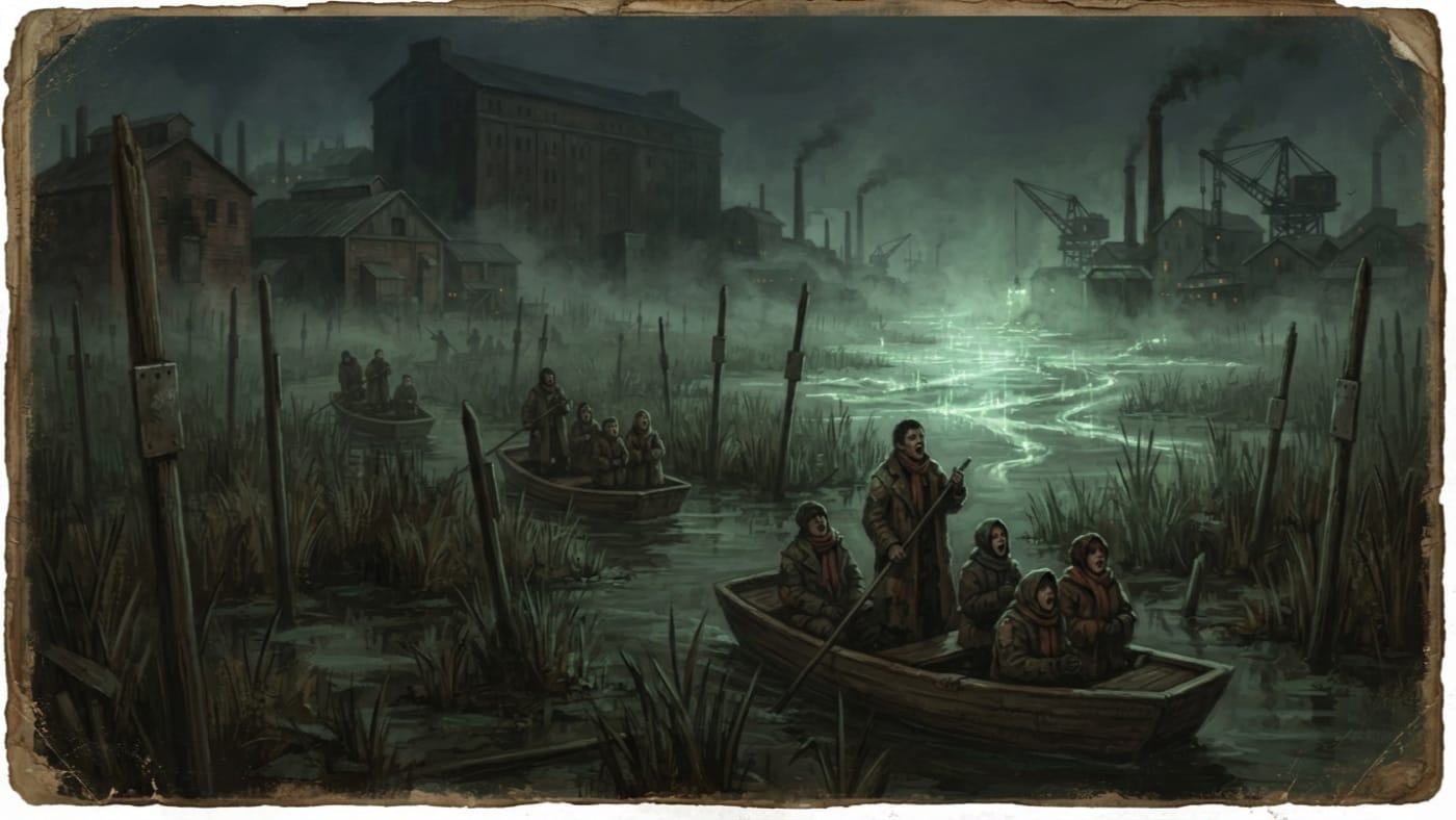 Glow Choir — Glow Choir, rendered as oil-painting.