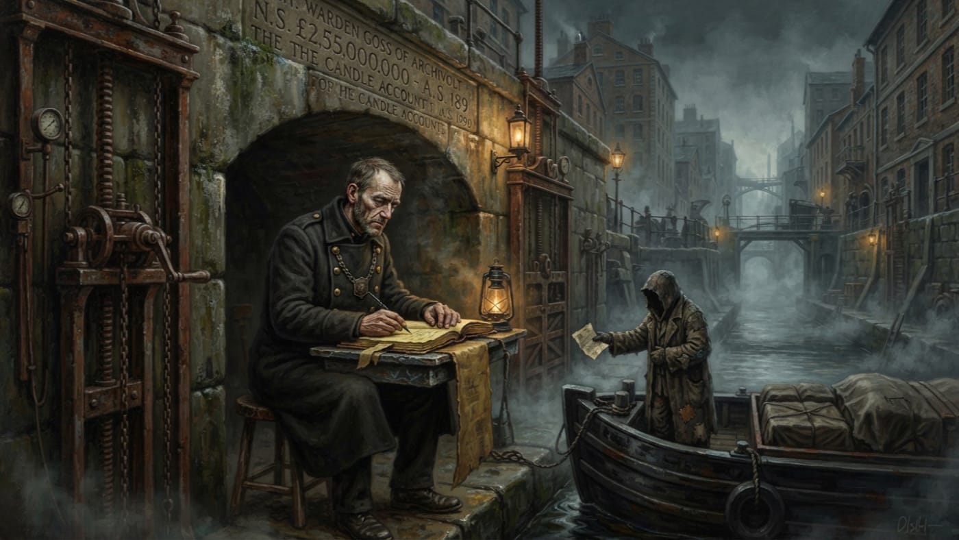 Warden Goss of Archivolt — Warden Goss of Archivolt, rendered as oil-painting.