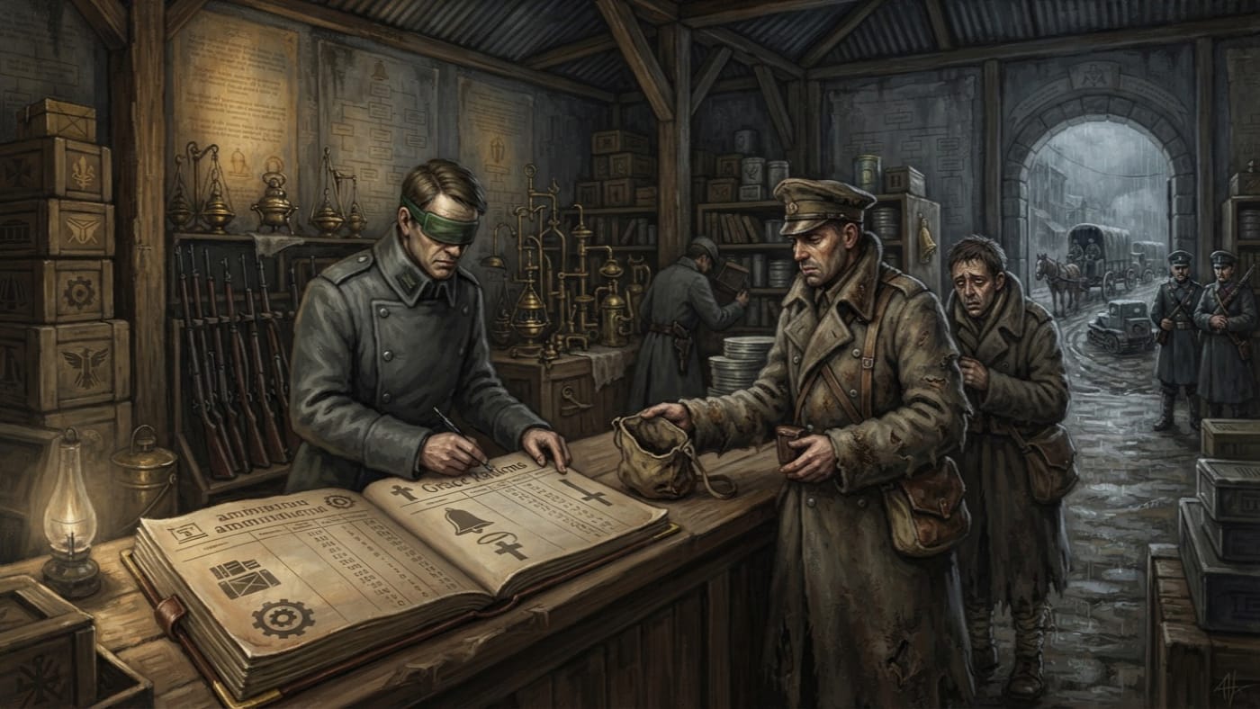 Grace Rations — Grace Rations, rendered as oil-painting.