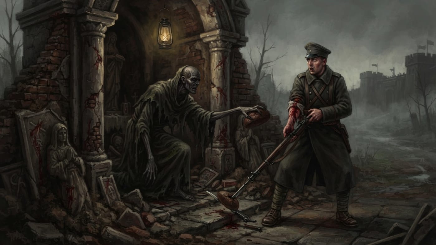 Granary Saint affair — Granary Saint affair, rendered as oil-painting.