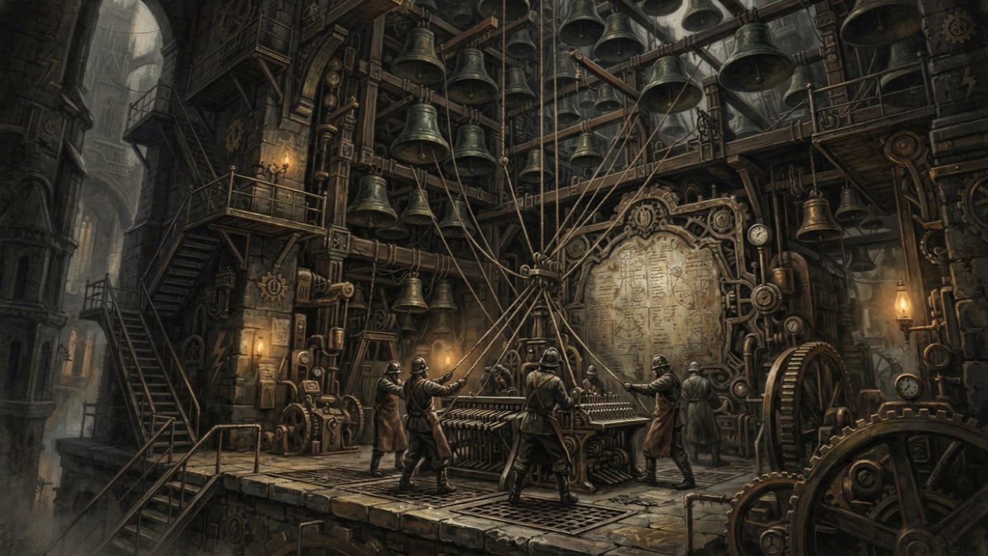 Grand Carillon of the Basilica — Grand Carillon of the Basilica, rendered as oil-painting.