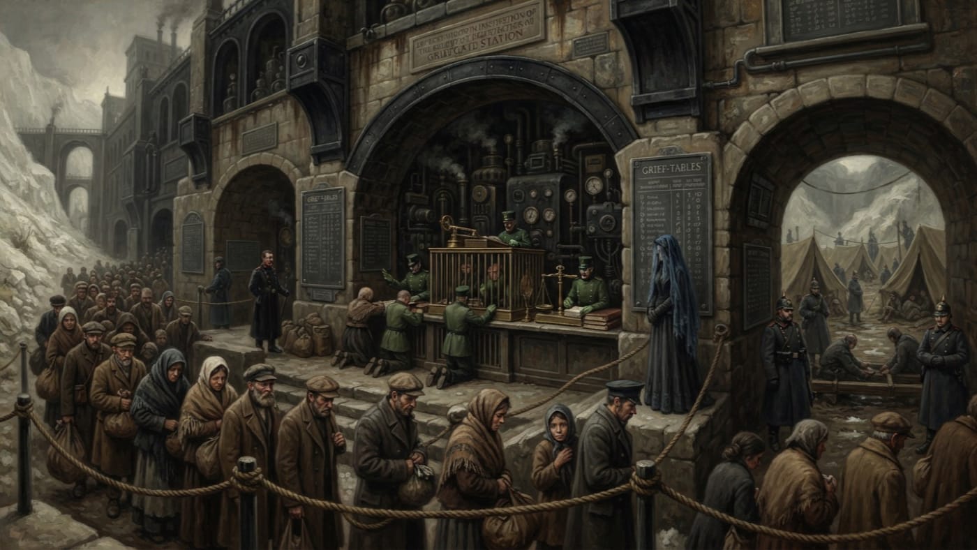 Grief-Tax — Grief-Tax, rendered as oil-painting.