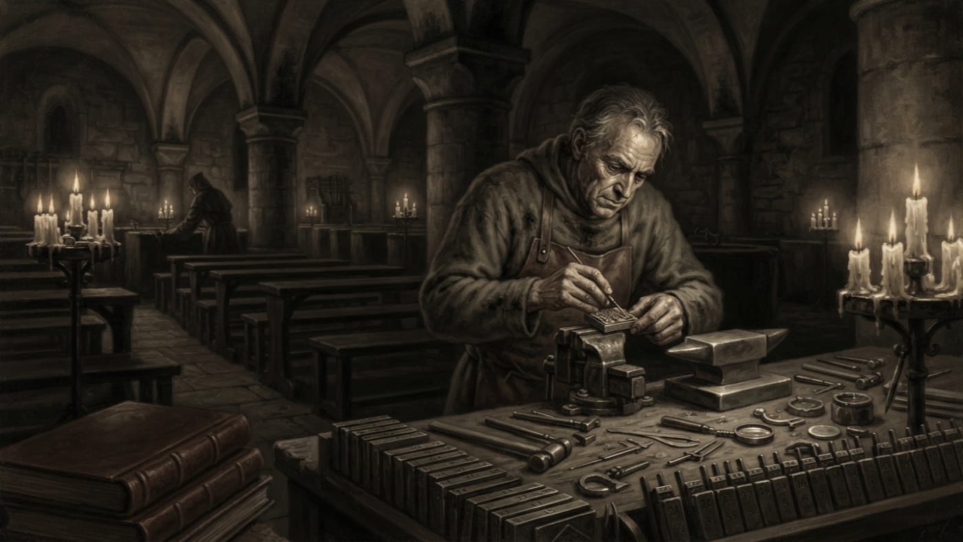 Guild of the Anvil and Stylet — Guild of the Anvil and Stylet, rendered as oil-painting.