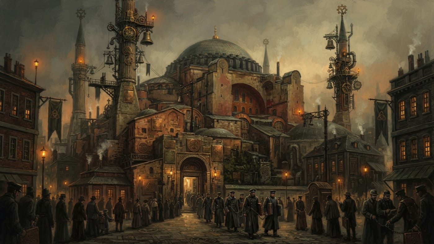 Hagia Sophia — Hagia Sophia, rendered as oil-painting.