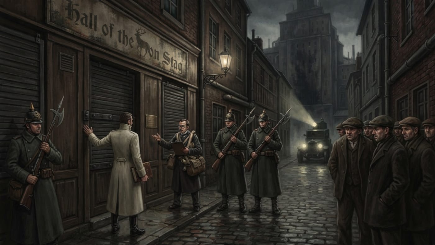 Hall of the Iron Stag — Hall of the Iron Stag, rendered as oil-painting.