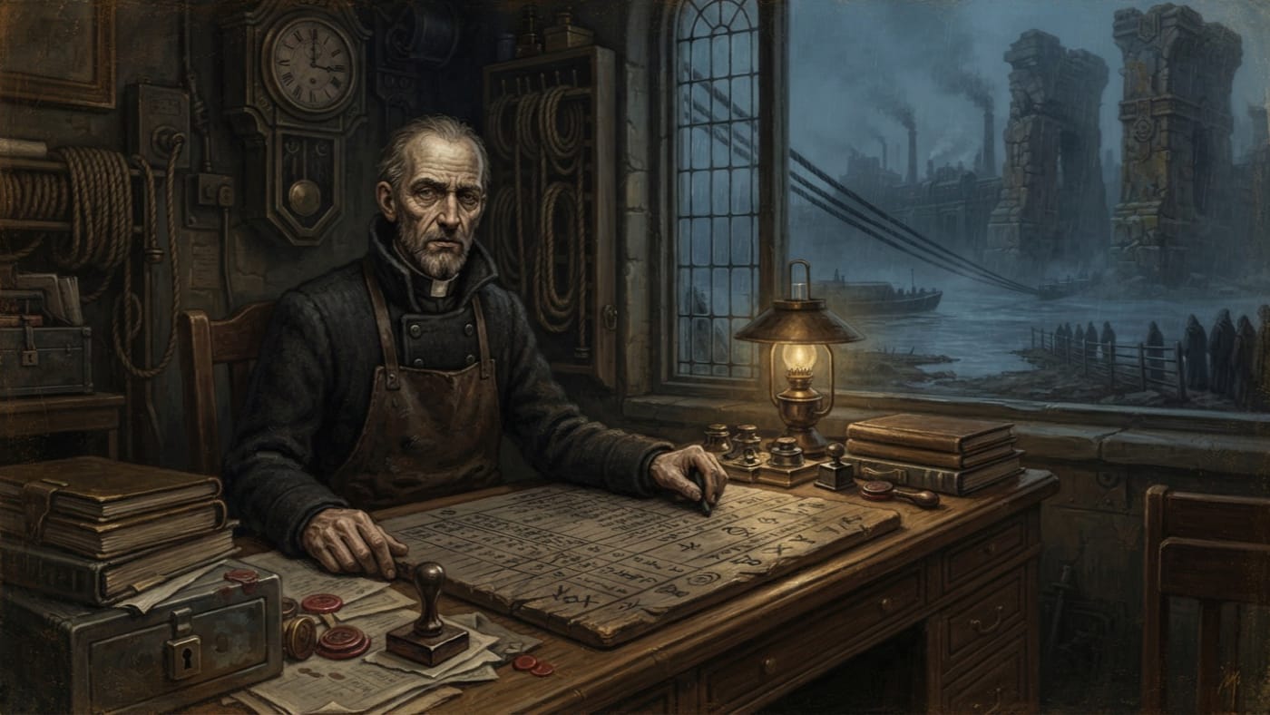 Superintendent Halvick Sorn — Superintendent Halvick Sorn, rendered as oil-painting.