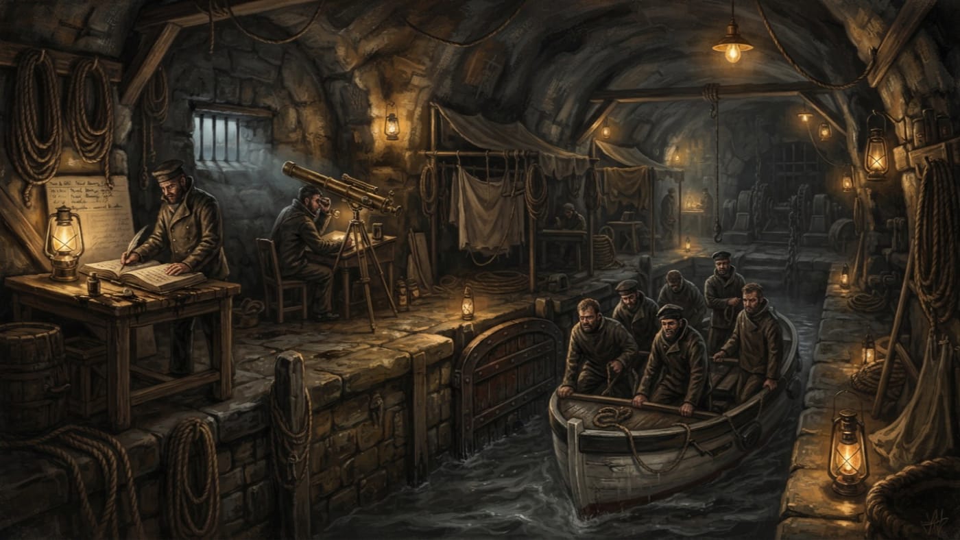 Harbor Patrol — Harbor Patrol, rendered as oil-painting.