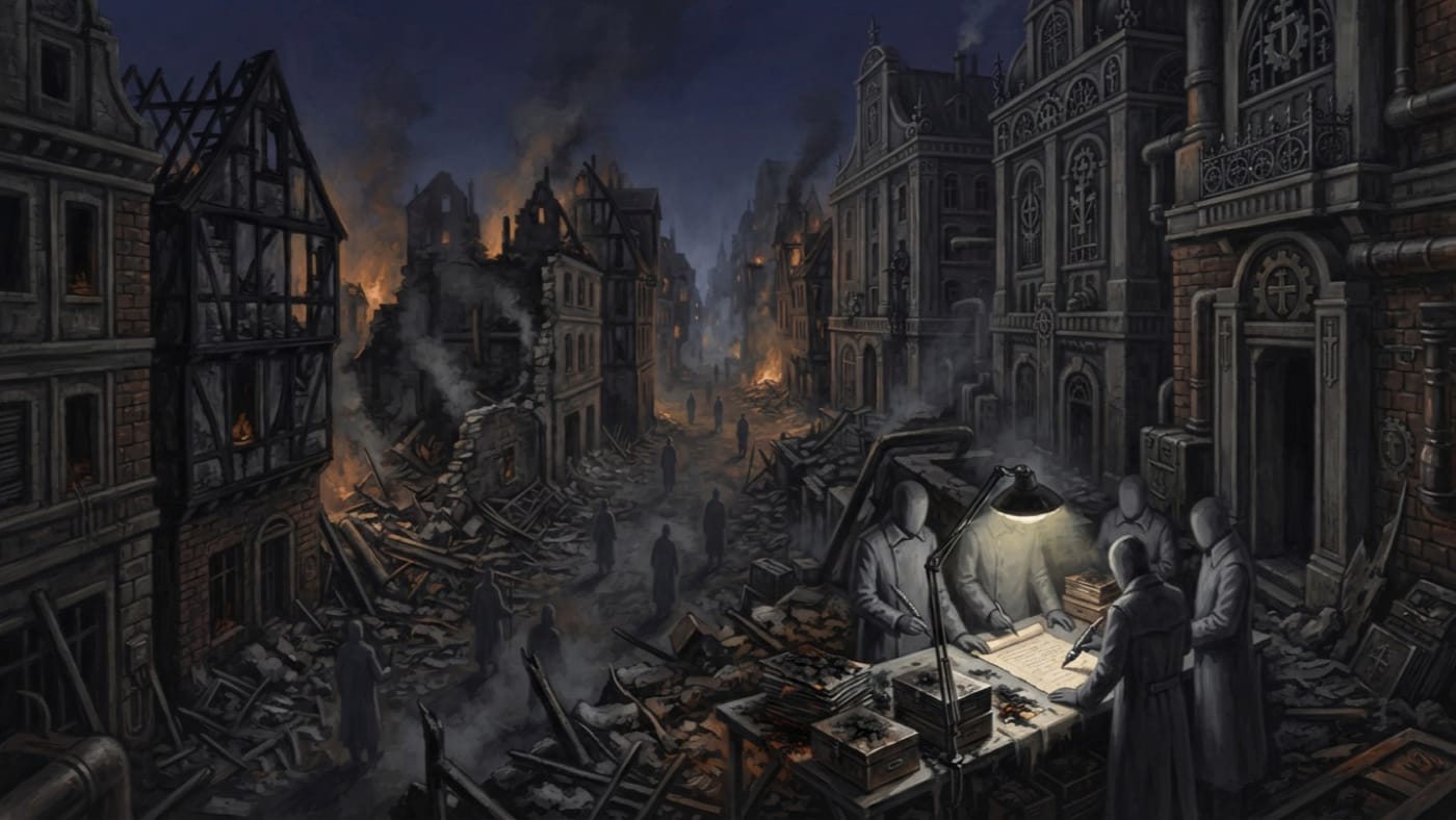 Gray Wax Coup at Mainz — Gray Wax Coup at Mainz, rendered as oil-painting.