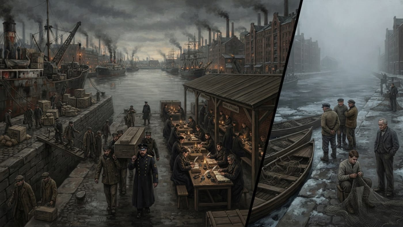 Harbour Quarter (Königsberg) — Harbour Quarter (Königsberg), rendered as oil-painting.