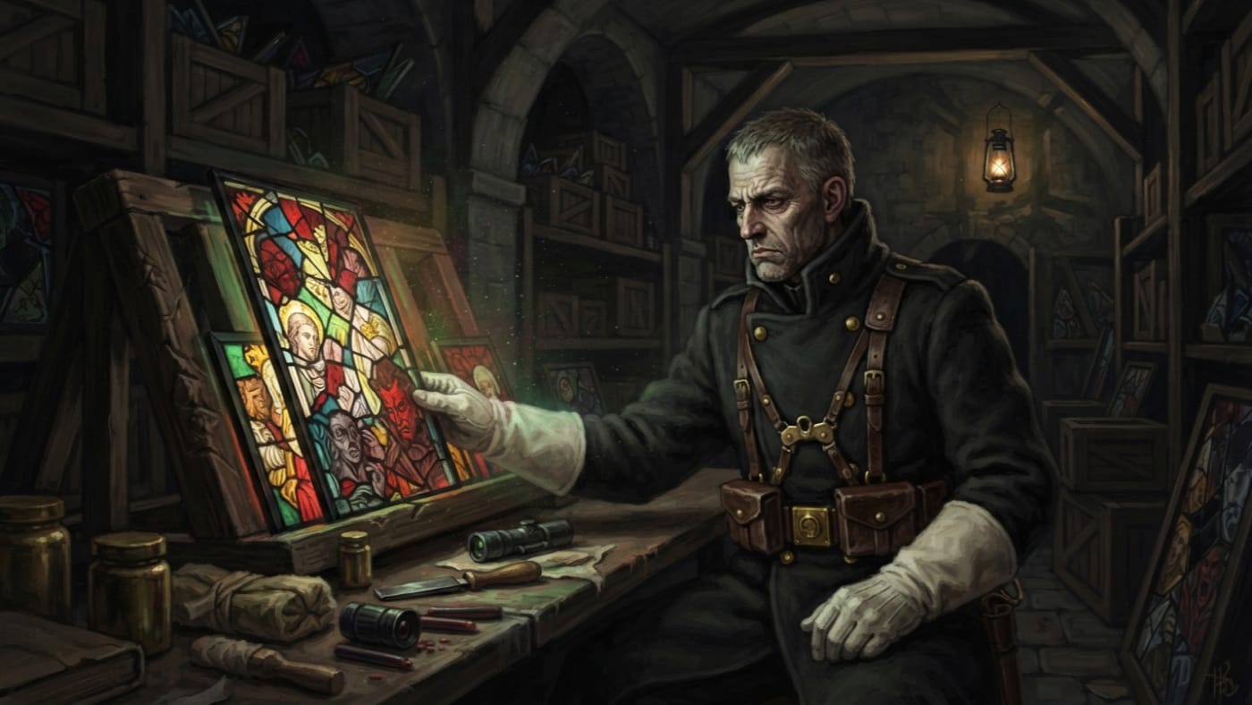 Circle-Captain “Saint” Havel Brune — Circle-Captain “Saint” Havel Brune, rendered as oil-painting.