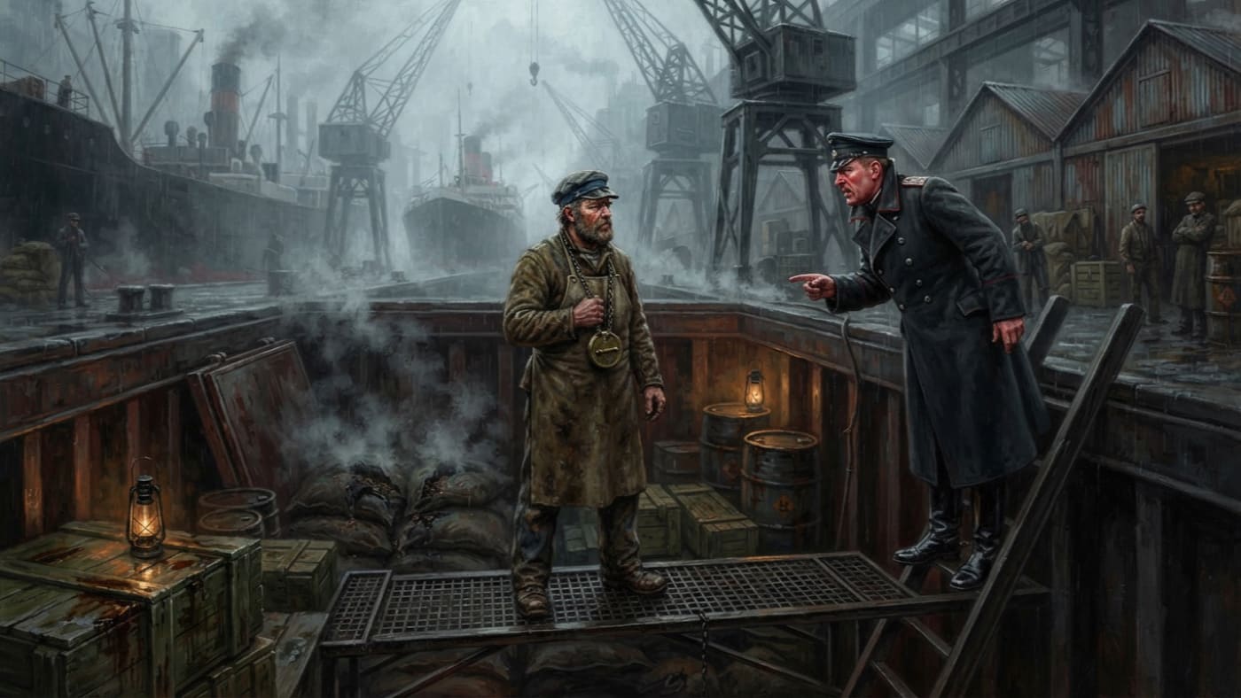 Hazard Clause — Hazard Clause, rendered as oil-painting.