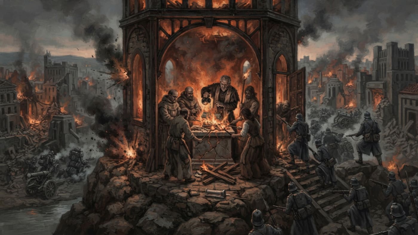 Heroic Destruction — Heroic Destruction, rendered as oil-painting.