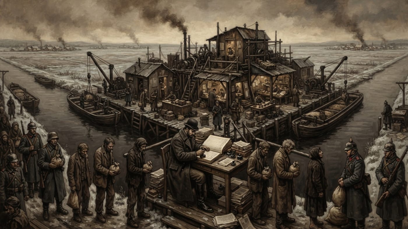 Hessian famine — Hessian famine, rendered as oil-painting.