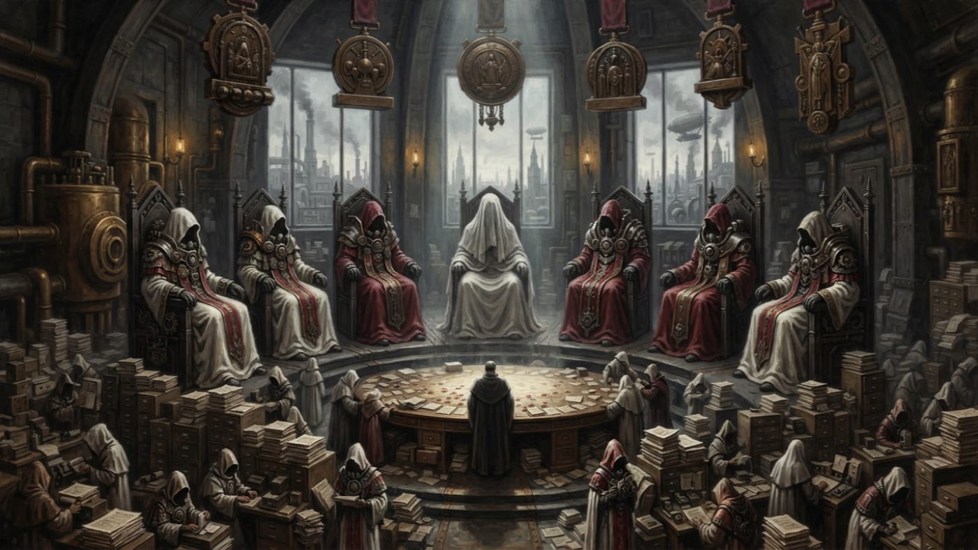 Hierarchs — Hierarchs, rendered as oil-painting.