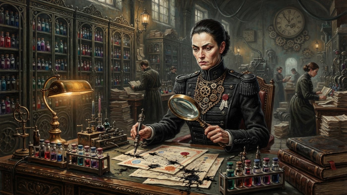 High Registrar of Chromas — High Registrar of Chromas, rendered as oil-painting.