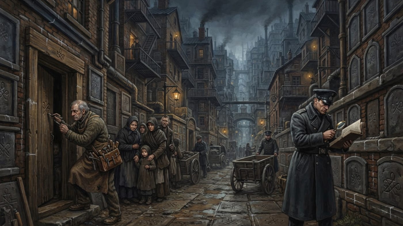Housing and Burial Codes — Housing and Burial Codes, rendered as oil-painting.
