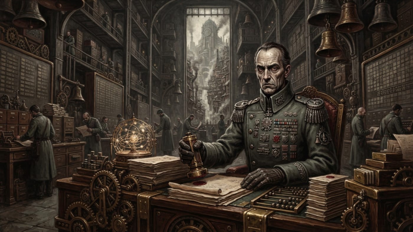 Cantor-Marshal Hrodric Venn — Cantor-Marshal Hrodric Venn, rendered as oil-painting.