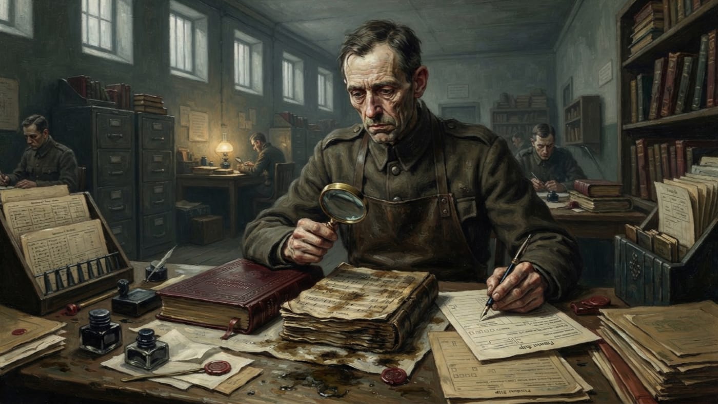 Hymnal Auditors — Hymnal Auditors, rendered as oil-painting.