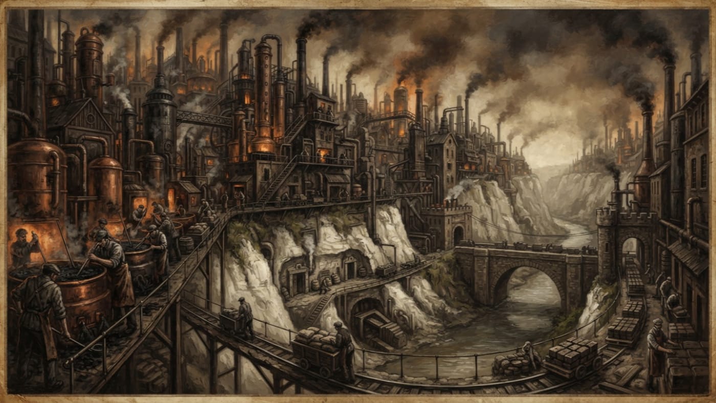 Inkhouse Quarter — Inkhouse Quarter, rendered as oil-painting.