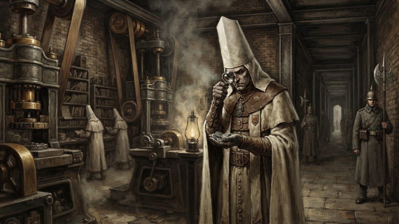 Inquisitor-Assayer — Inquisitor-Assayer, rendered as oil-painting.
