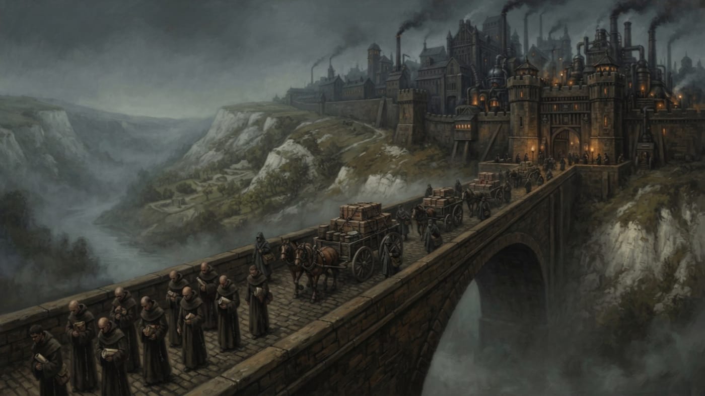 Inkhouse Bridge — Inkhouse Bridge, rendered as oil-painting.