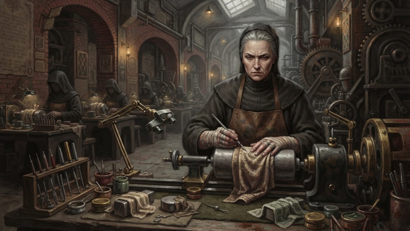Irena Coilhand — Irena Coilhand, rendered as oil-painting.