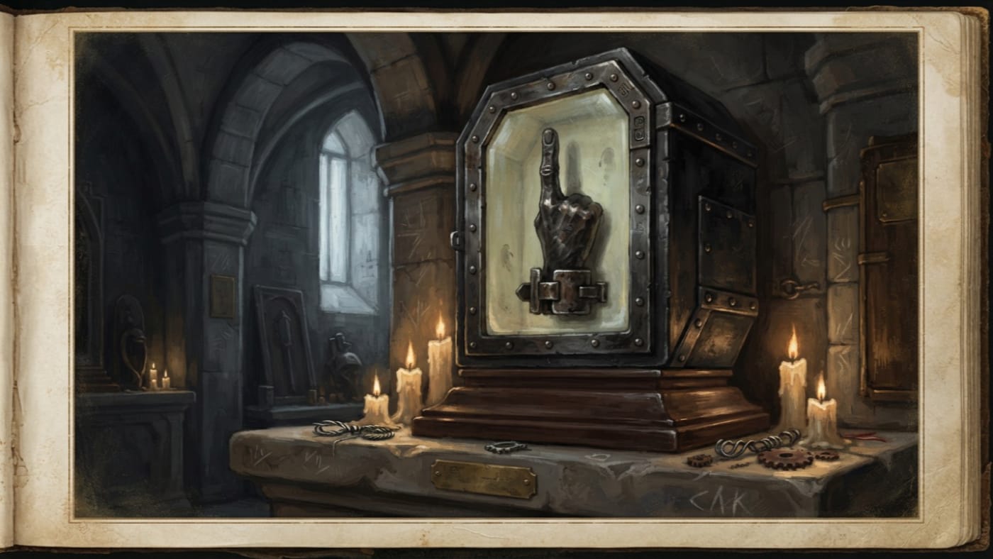 Iron Right Thumb of Vera Malrec — Iron Right Thumb of Vera Malrec, rendered as oil-painting.